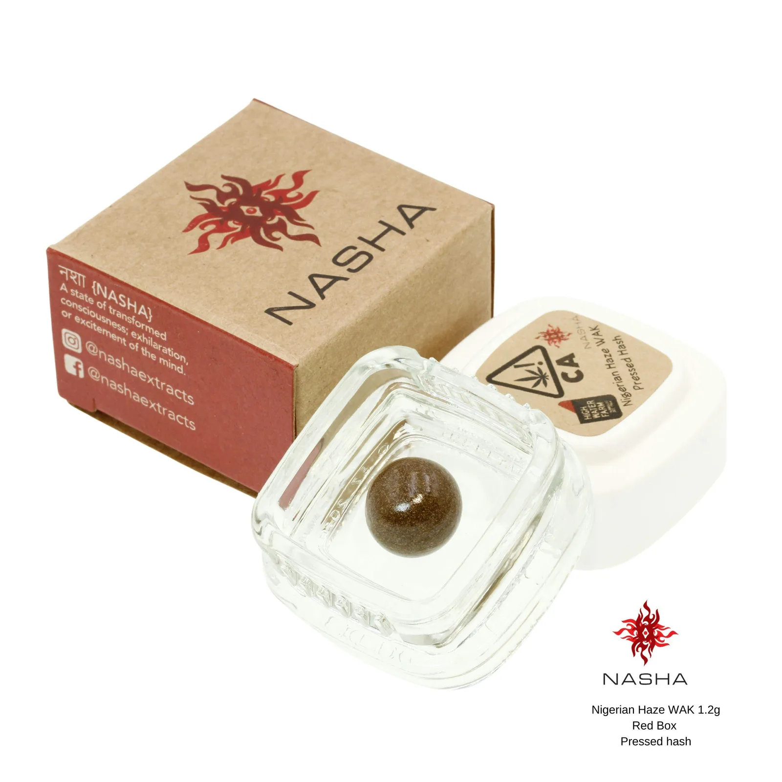 Nigerian Haze WAK 1.2g Red Pressed Hash (High Water Farm)