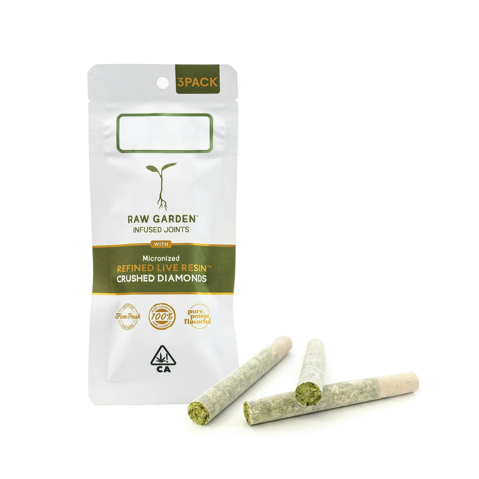 Lemon Juice Jones RLR™ Crushed Diamonds Infused (3) 0.5g Joints