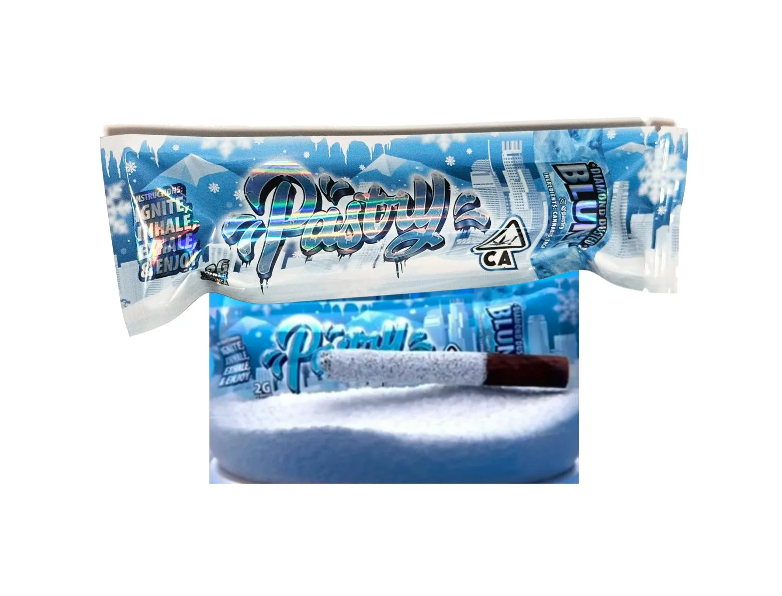 PASTRY *2G DIAMOND DUSTED BLUNT { Indica -Blue Raspberry Rush }