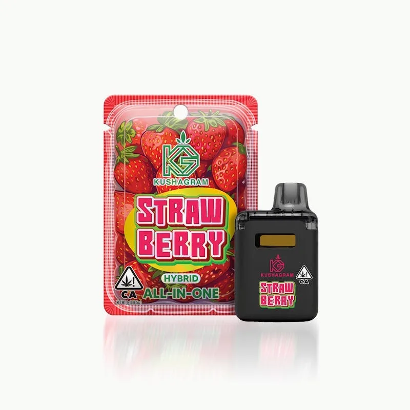 Strawberry AIO Vape 1g