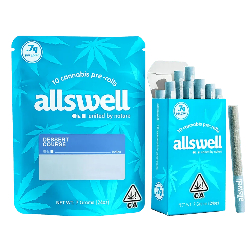 Allswell | Pre Roll Pack | Dessert Course | [7g]10pk | Indica