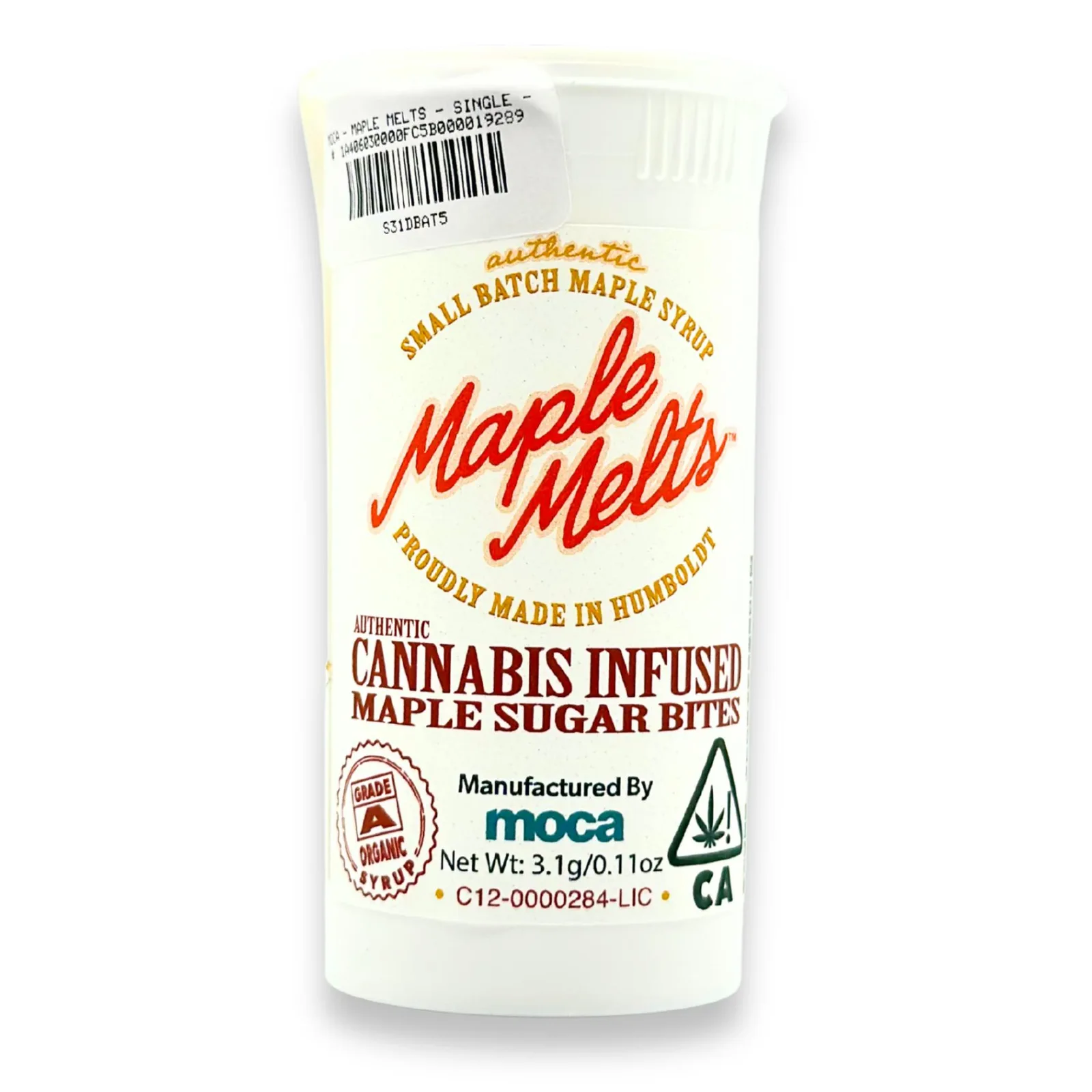 MOCA - Maple Melts - Single - Maple Sugar Melts - Edible - 10mg