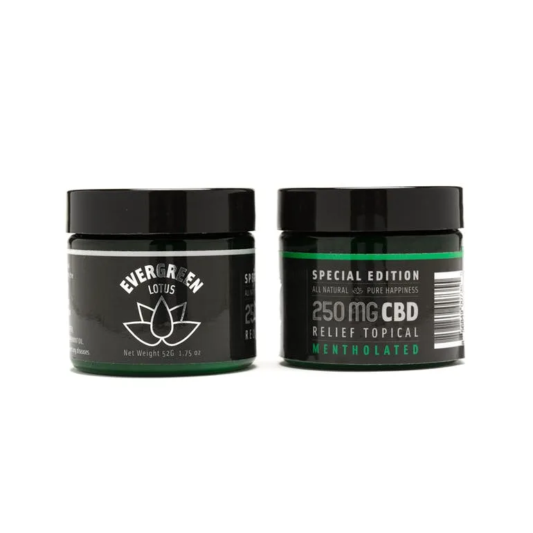 Evergreen Lotus 250mg CBD Mentholated Topical