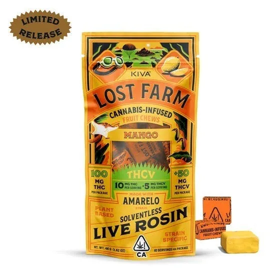 Lost Farm Mango THCV 10mg:5mg Live Resin Chews