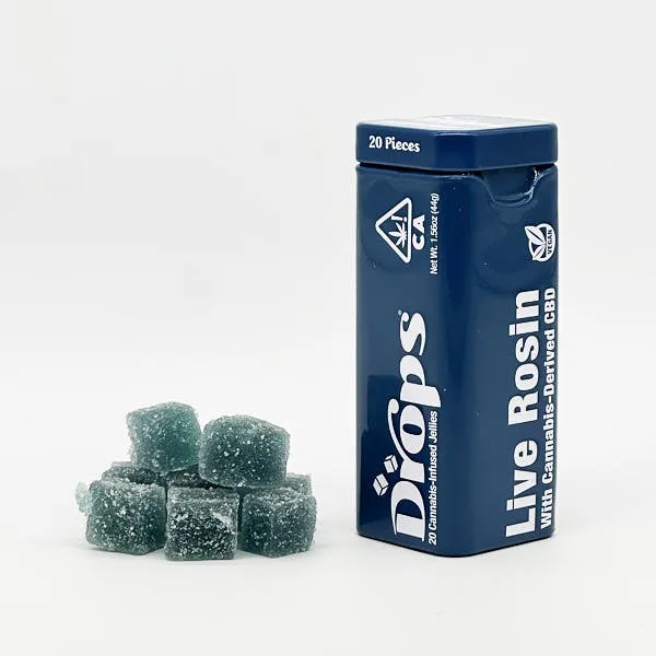 Drops - Live Rosin Gummies 20pc - Blueberry 4:1 CBD:THC