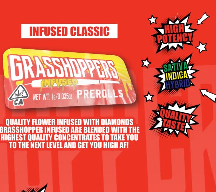 GRASSHOPPERS - SKYWALKER OG INFUSED PREROLL (1G) [I]