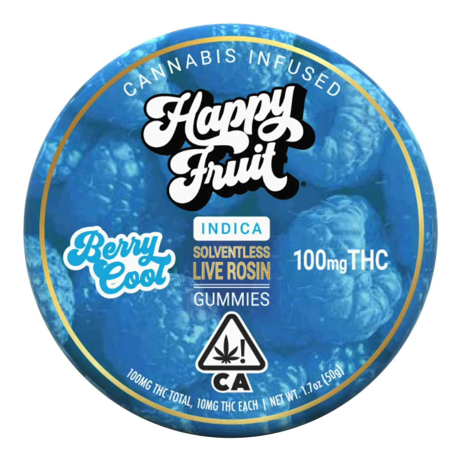 Happy Fruit Berry Cool Live Rosin Gummies 10pk