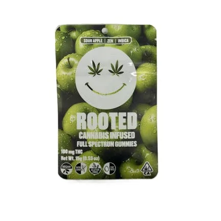 Rooted - Sour Apple Gummy Bar 100mg - 15 g
