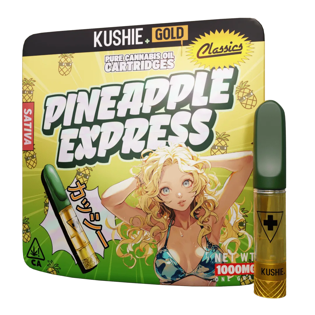 Pineapple Express (Sativa) - Kushie+ Gold 1G Vape Cartridge