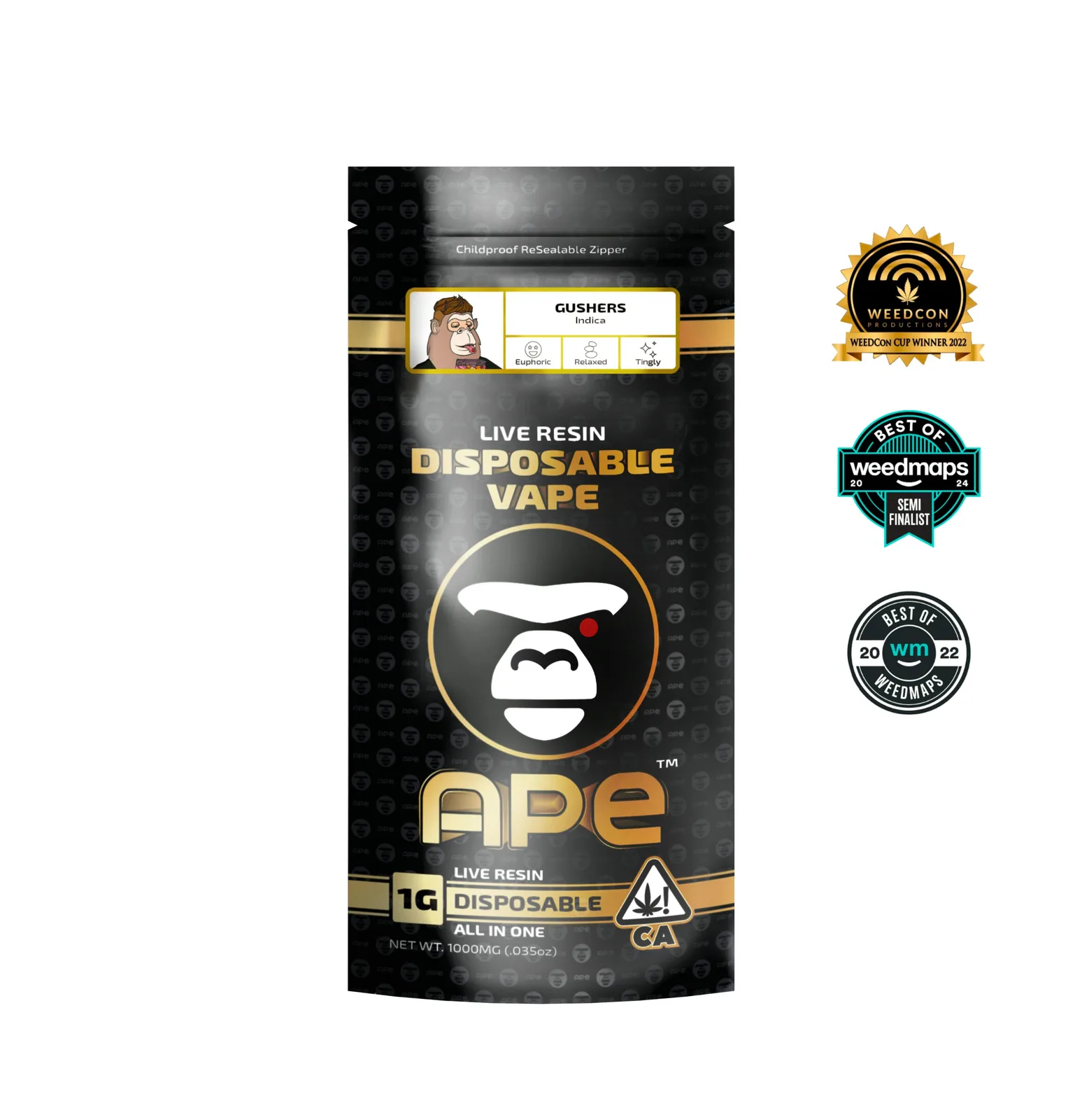 Gushers (Indica) — 1g APE Disposable Vape