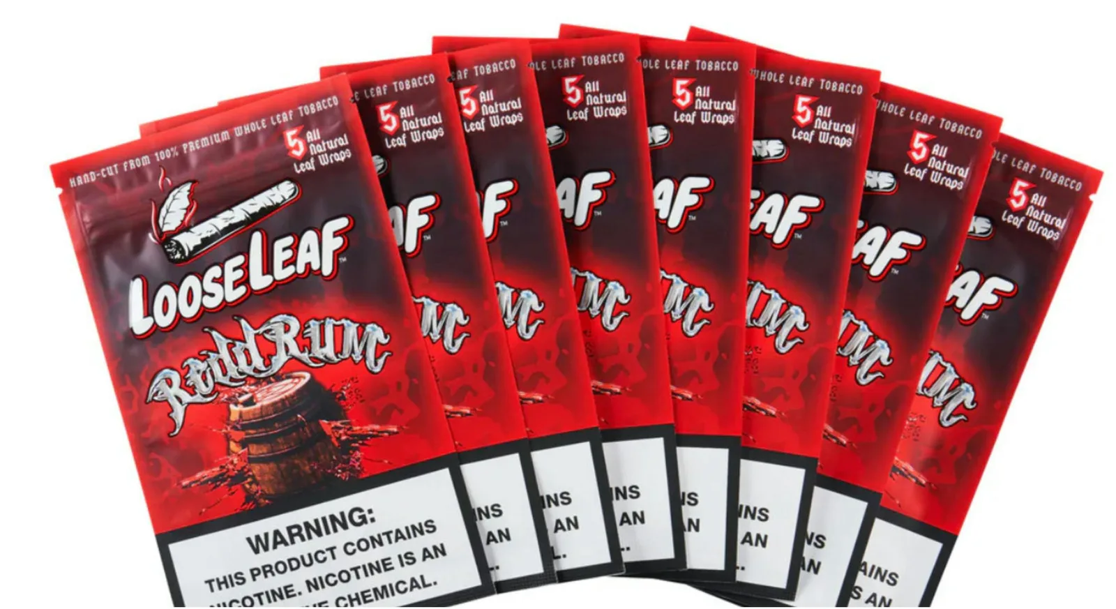 LooseLeaf Blunt Wraps Redd Rum 5pk
