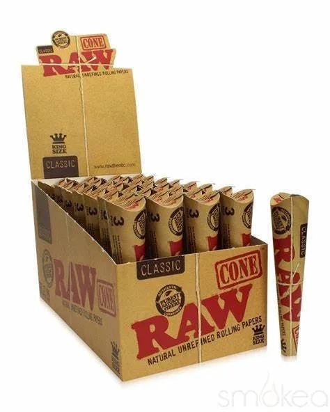 Organic King Size 3 Pack Cones - Raw