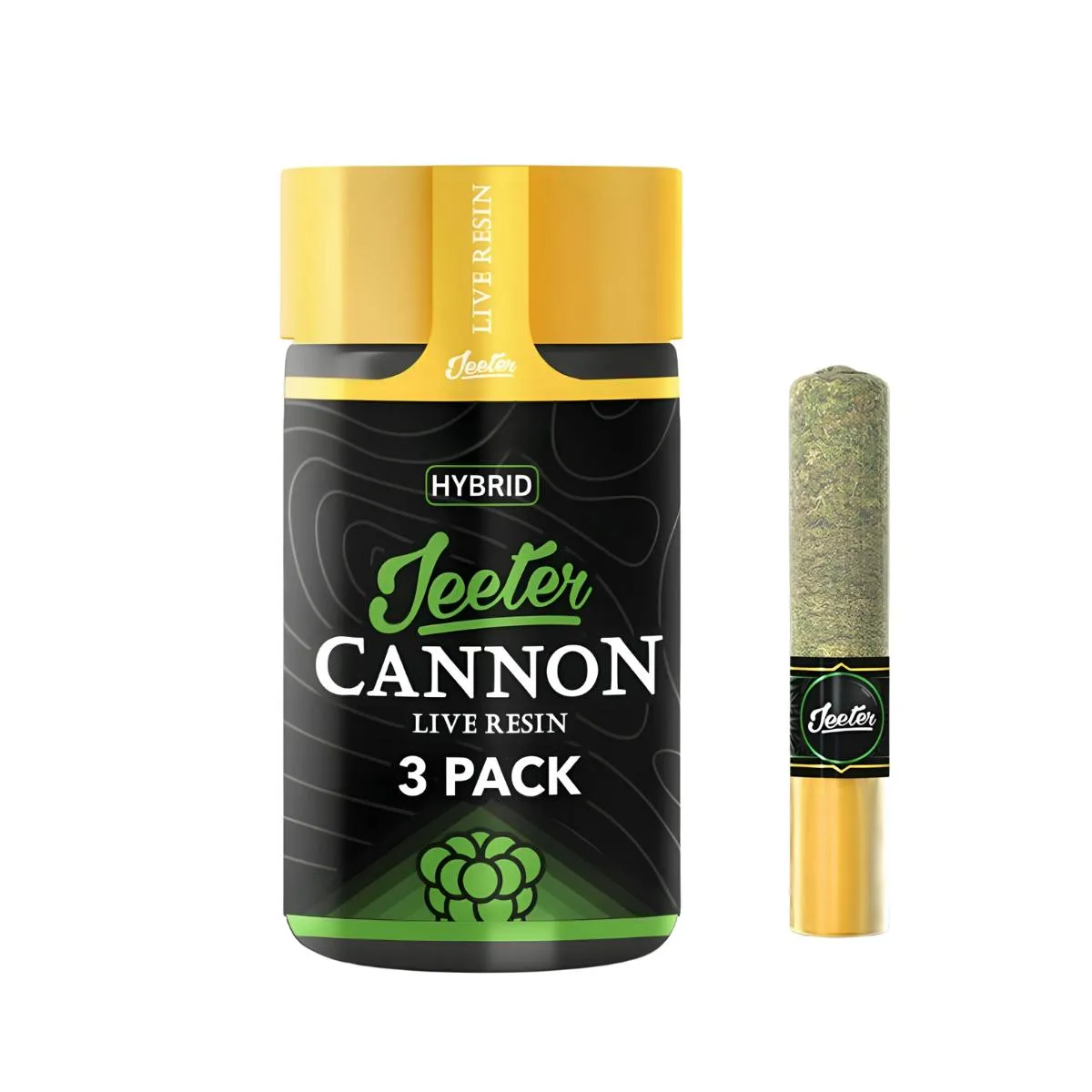 Jeeter Cannon | Alien OG | Resin Pre-Roll Pack | [1.3g] 3pk | Hybrid