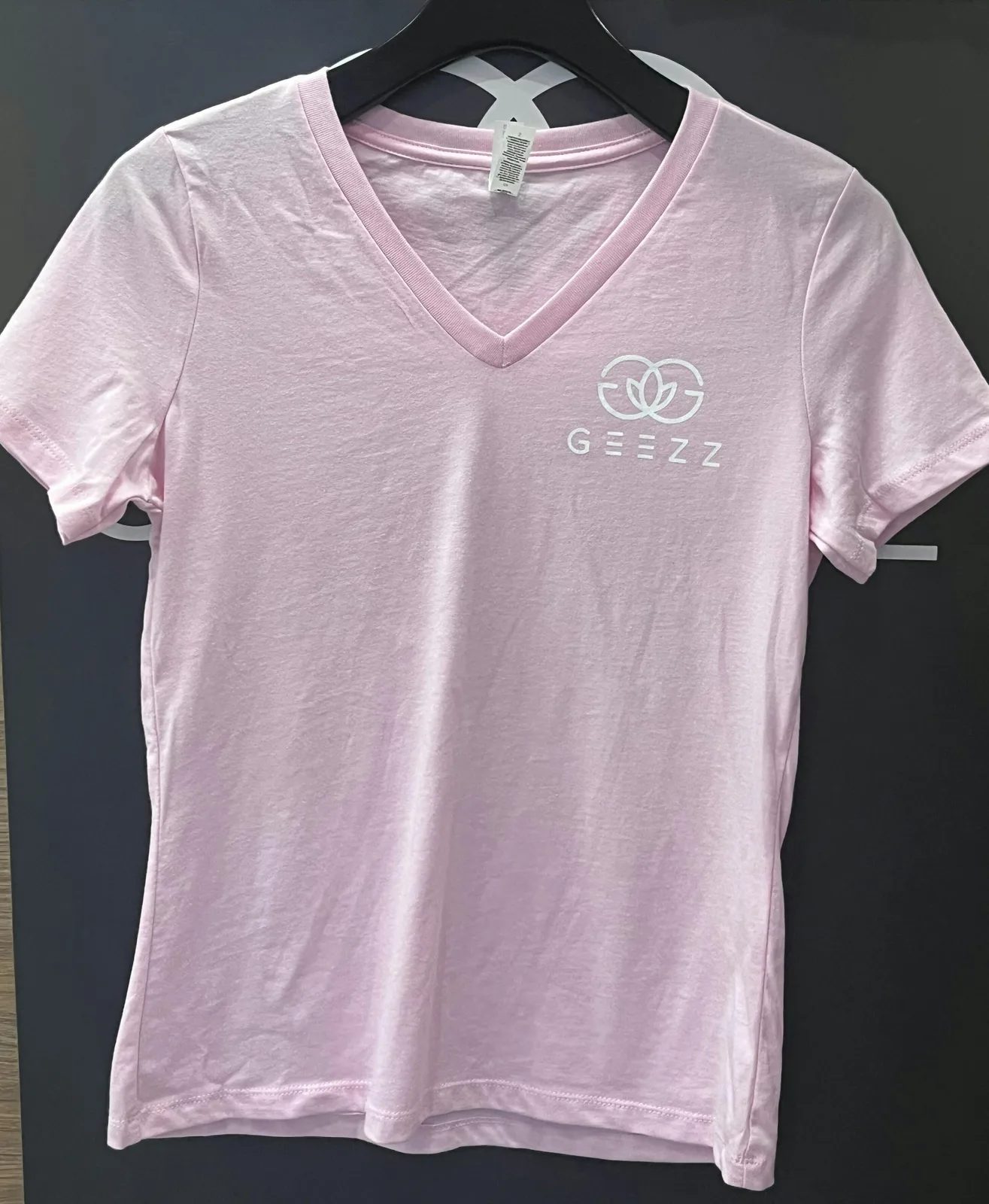 Pink V-neck Shirt XL
