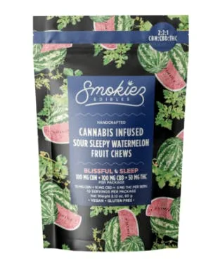 Smokiez - (2:2:1) 2pk CBN Trifecta | 50mg | Sleepy Watermelon - Gummies