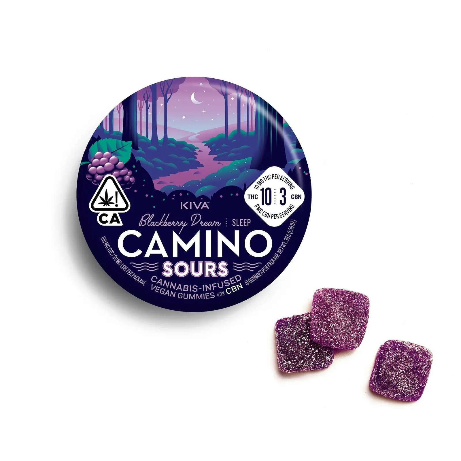 Sour Blackberry Gummies | 1:1:1 THC:CBD:CBN | 100mg