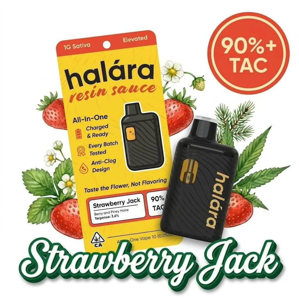 Halara - All In One - Live Resin Sauce - Strawberry Jack - 1G