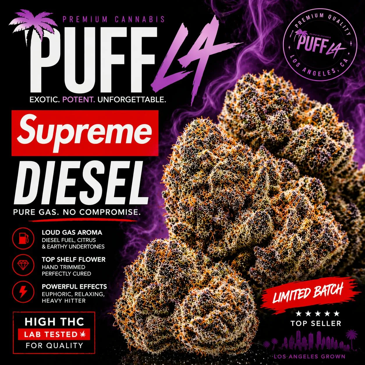 SUPREME DISEL - 3.5G - TOP SHELF - 34.7% THC