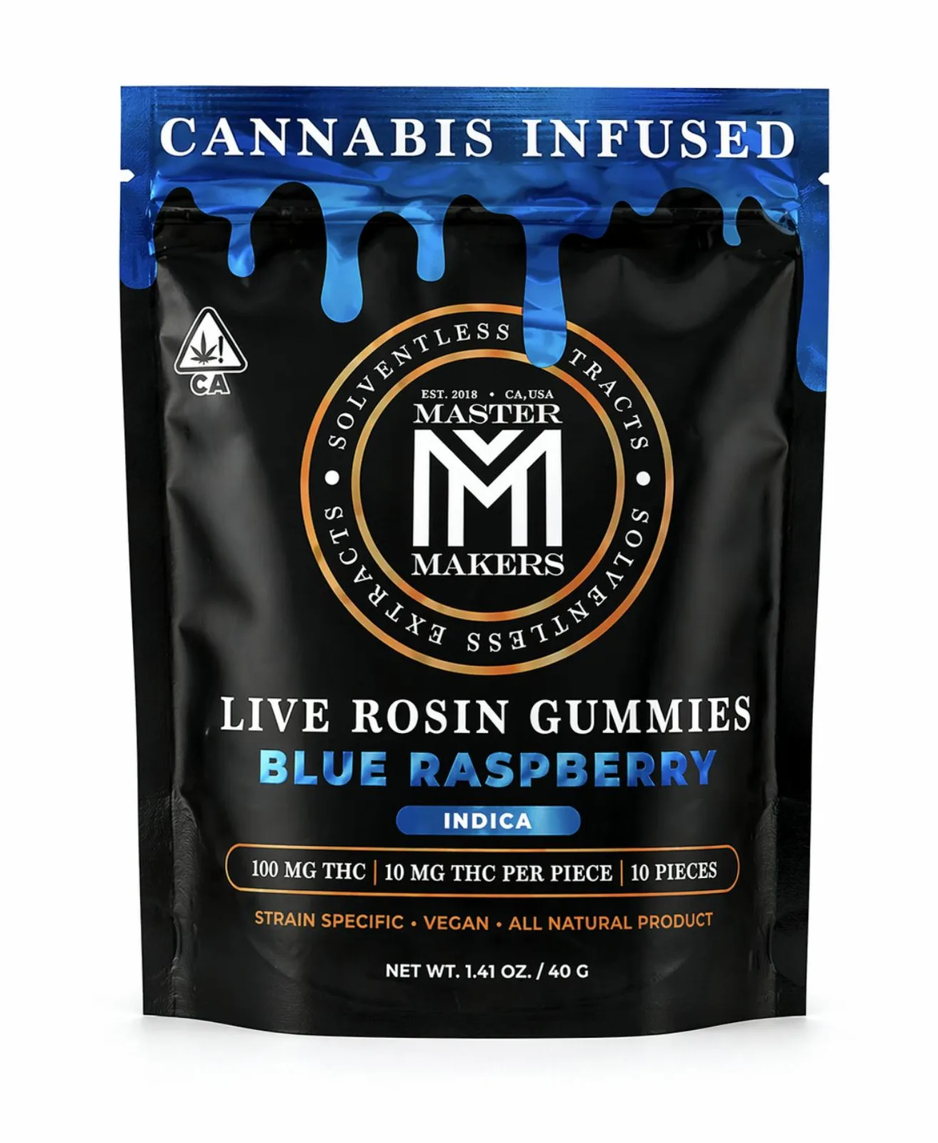 Master Makers 100mg Blue Raspberry Rosin Gummies 10pk