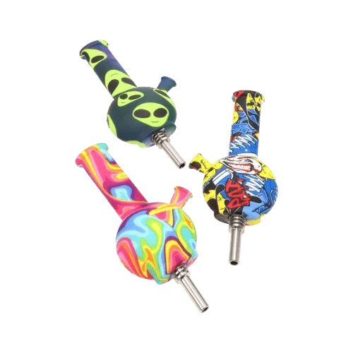 4.5" SILICONE WATER PIPE DAB STRAW