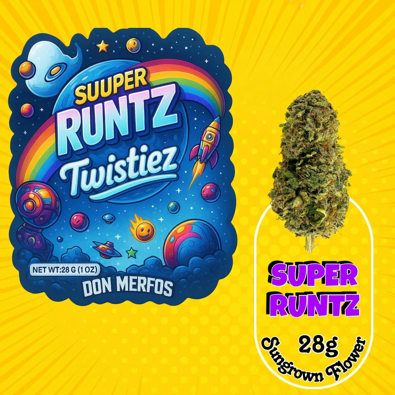 Twistiez - Super Runtz - Sungrown Flower - New Drop 28g - Hybrid