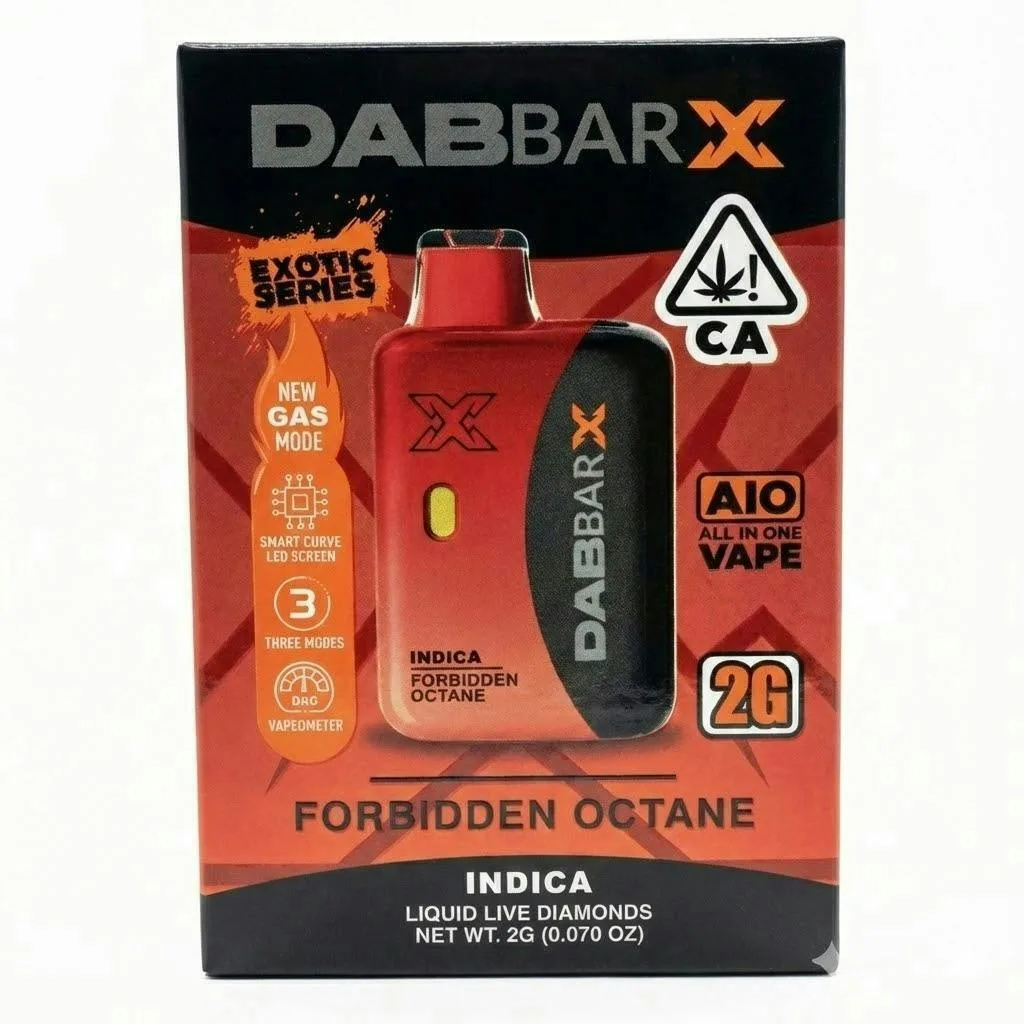 DabbarX Forbidden Octane AIO Disposable – 2G (Indica)