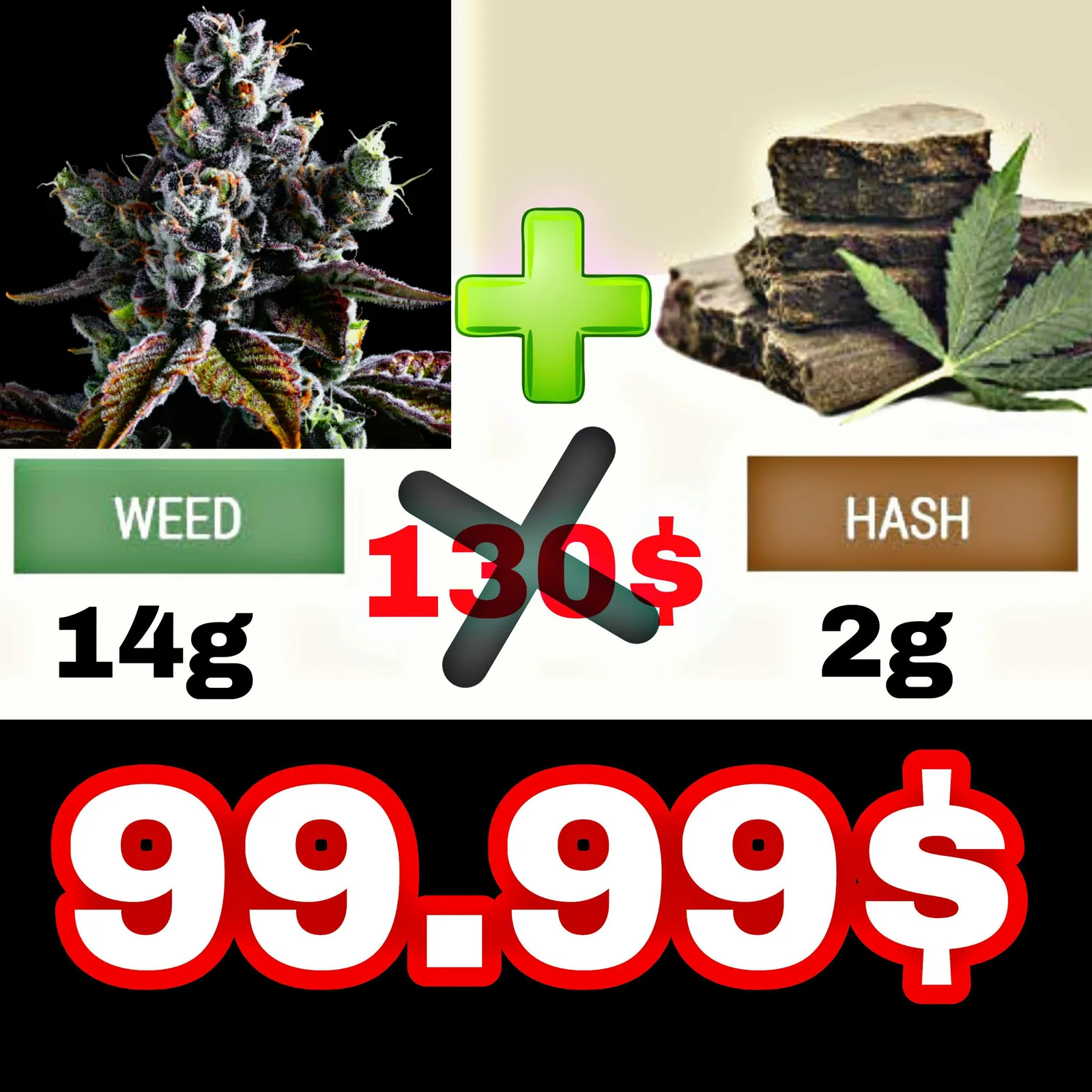 Premium Quality 14g +. 2g HASH