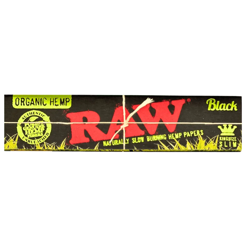 Raw Papers - Black King Size Slim Organic Papers - Accessories