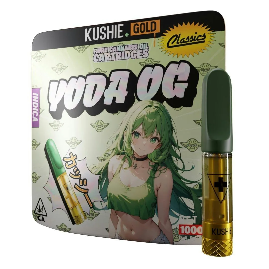 Yoda OG (Indica) - Kushie+ Gold 1G Vape Cartridge