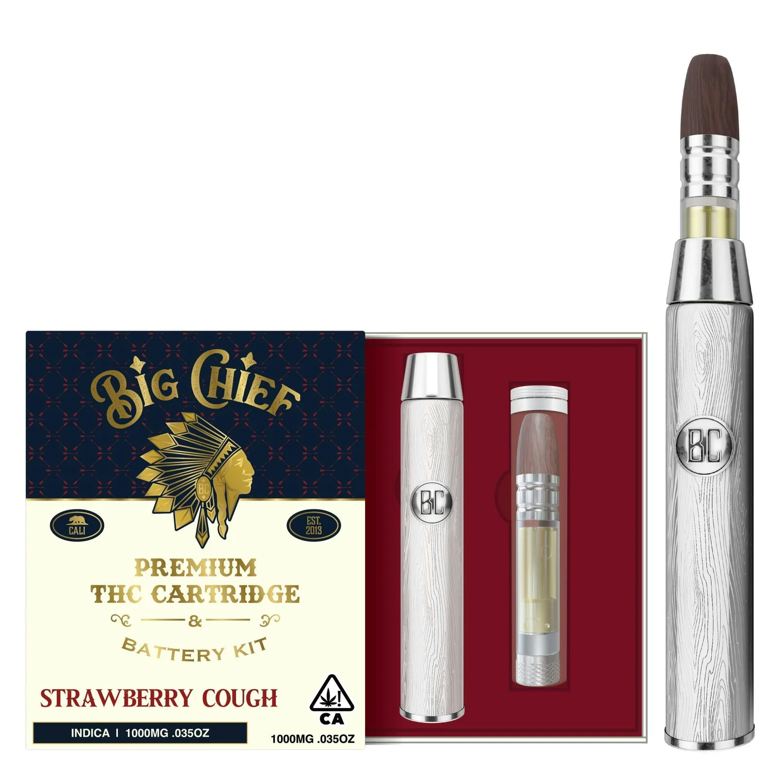 STRAWBERRY COUGH - 1G THC Cartridge & Battery Kit All-In-One