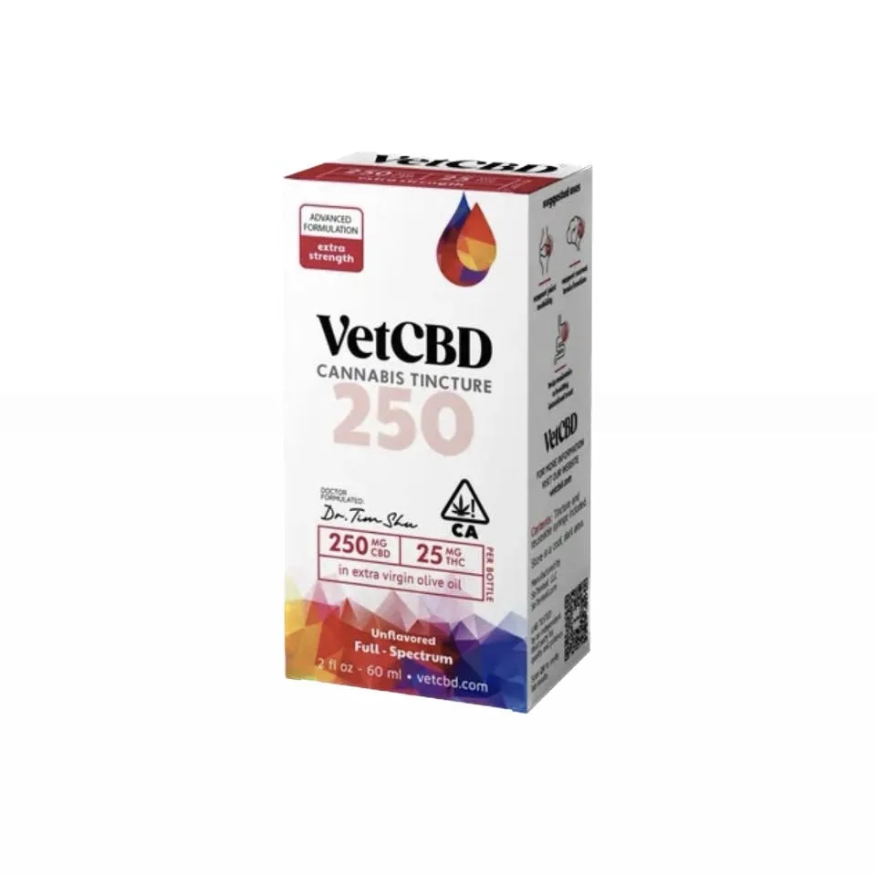 250mg CBD : 25mg THC | Extra Strength | VET CBD