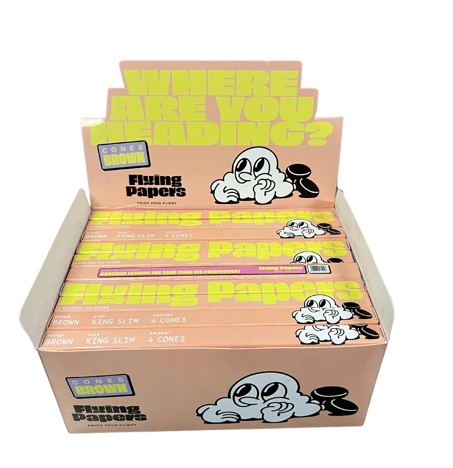Flying Papers - Cones - King Slim - Brown - 4 Pack