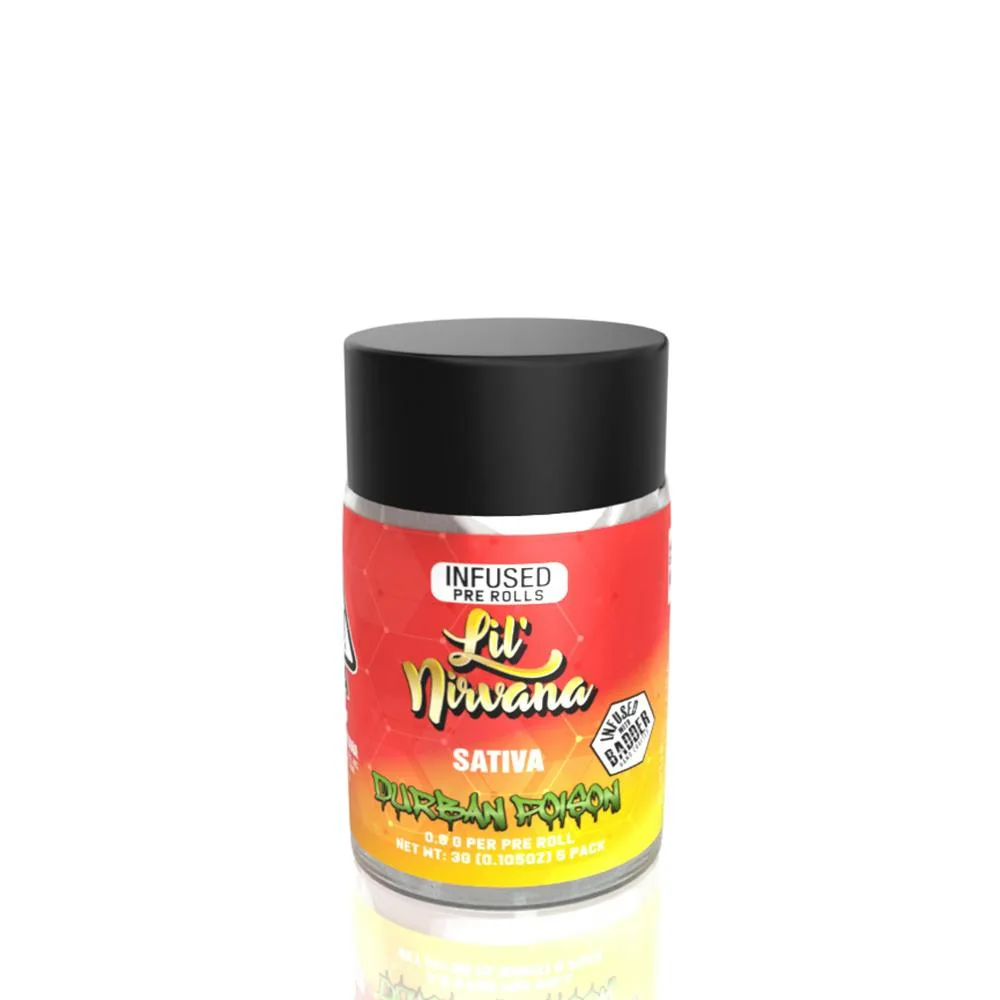 Lil Nirvana Durban Poisen Infused Pre-Rolls - Sativa 5 Pack