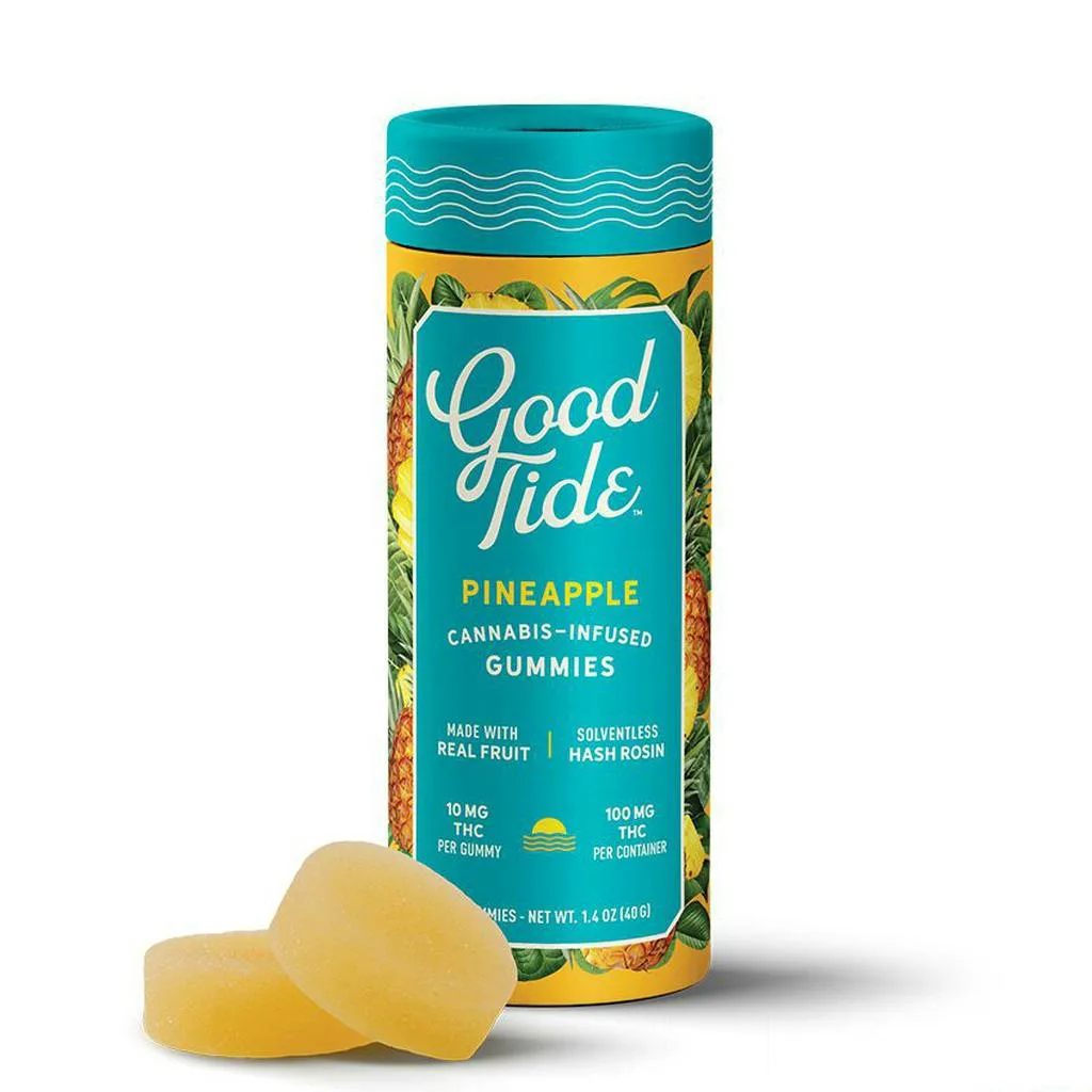 GOOD TIDE - ROSIN GUMMIES - PINEAPPLE 100MG