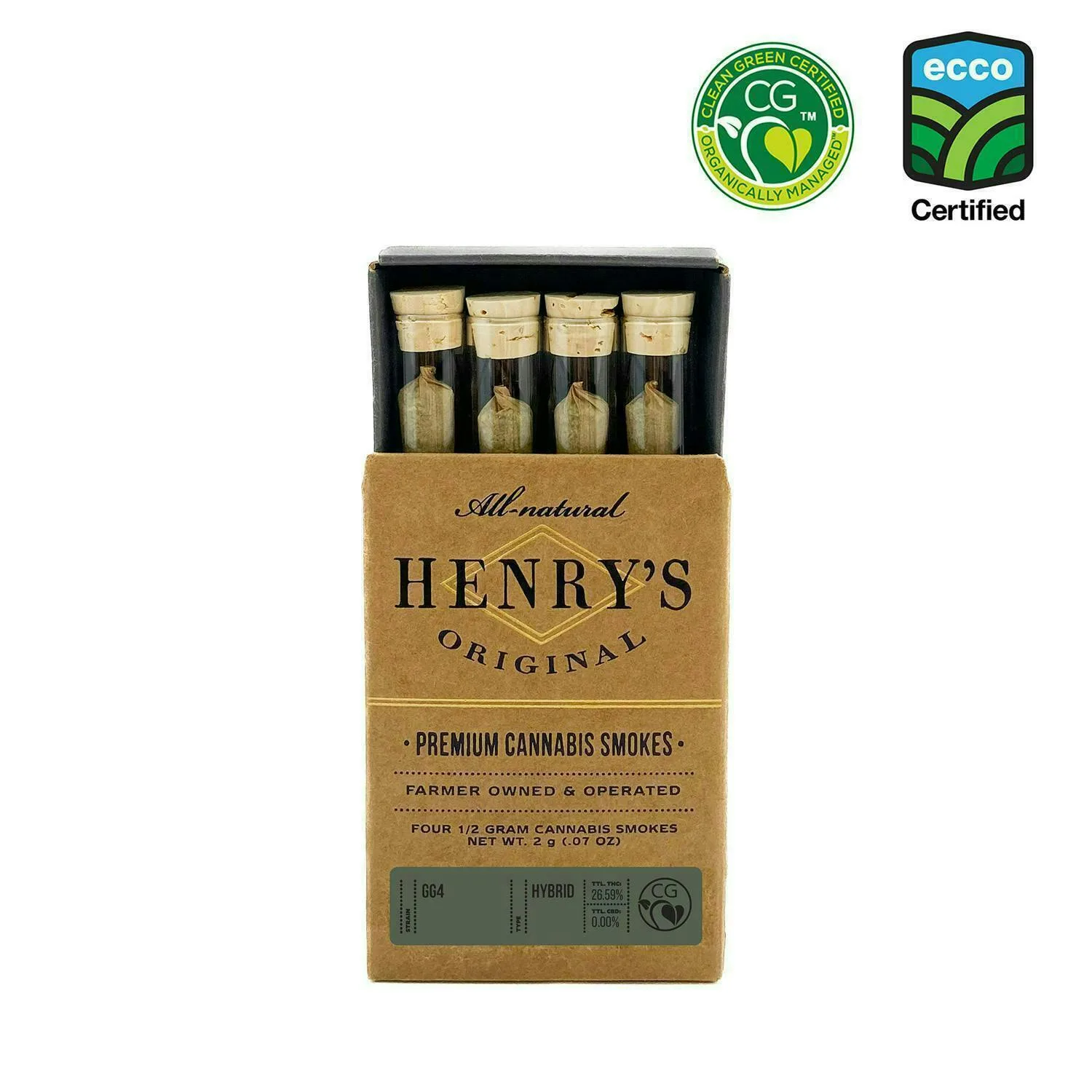 Henry's Original | GG4 | Joints | 0.5g each | 4pk