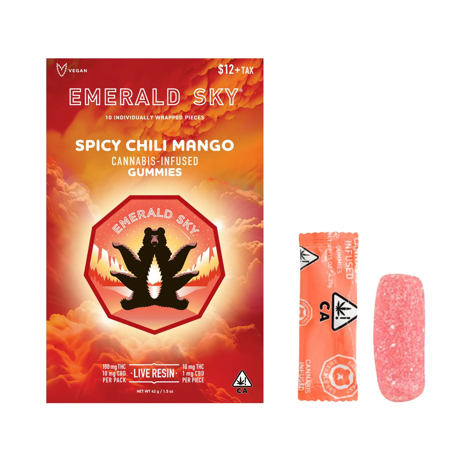 Emerald Sky Live Resin Gummies - Spicy Chili Mango 100mg