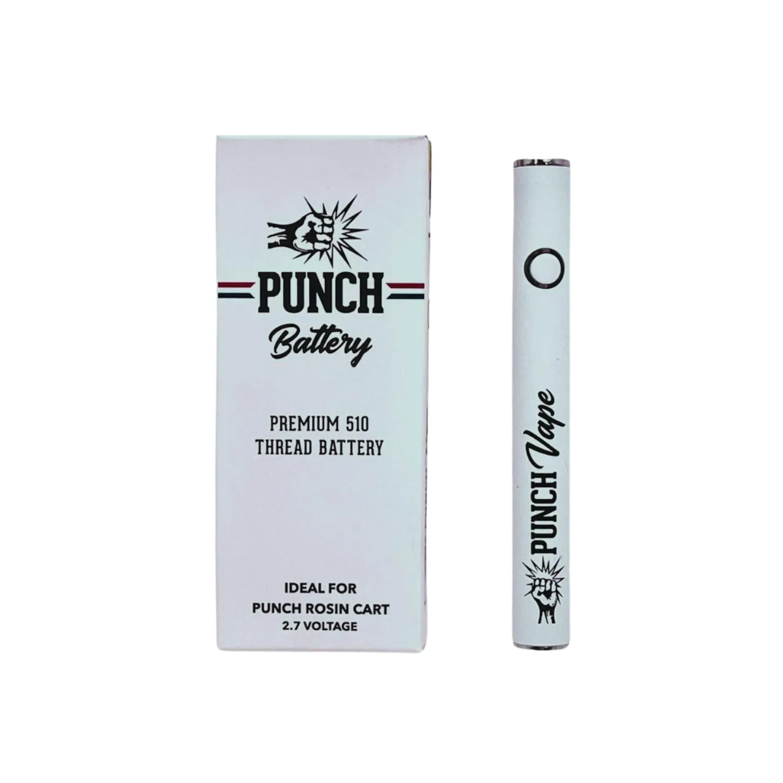 Punch | Battery | 510 Thread | Vape Carts | White