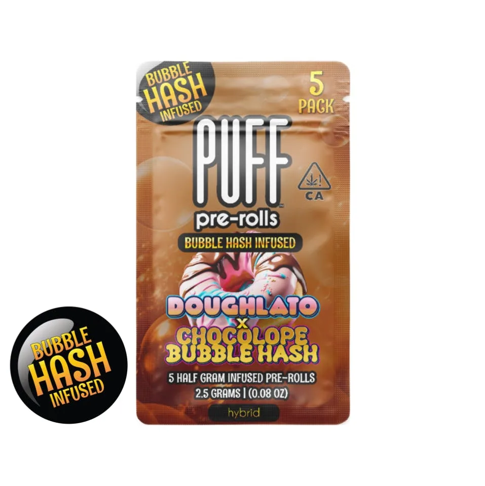 Doughlato x Chocolope Bubble Hash - Infused Pre Roll Pack .5g - 5pk