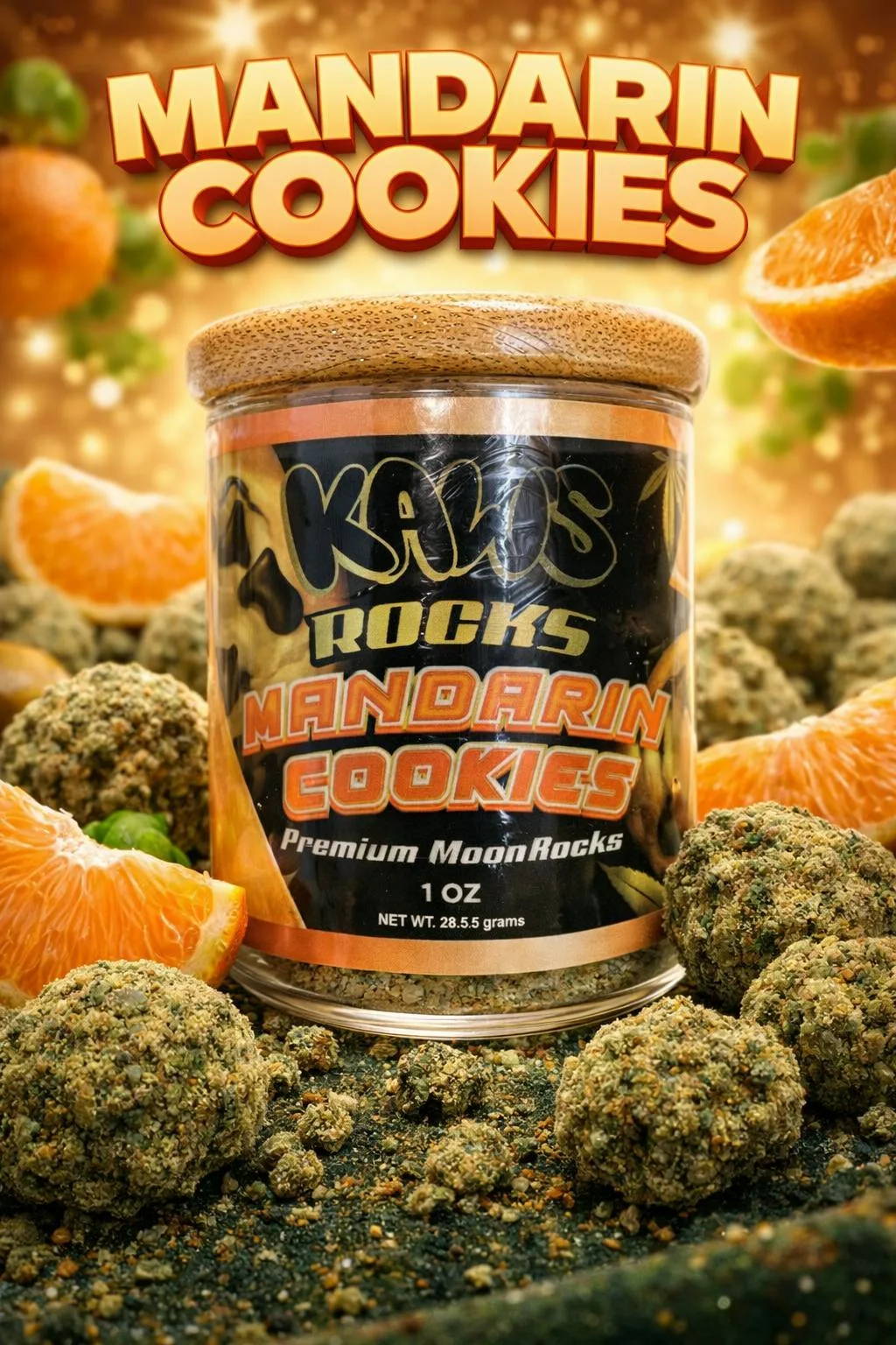 KAWS ROCKS | MANDARIN COOKIES (1 OZ MOONROCKS)