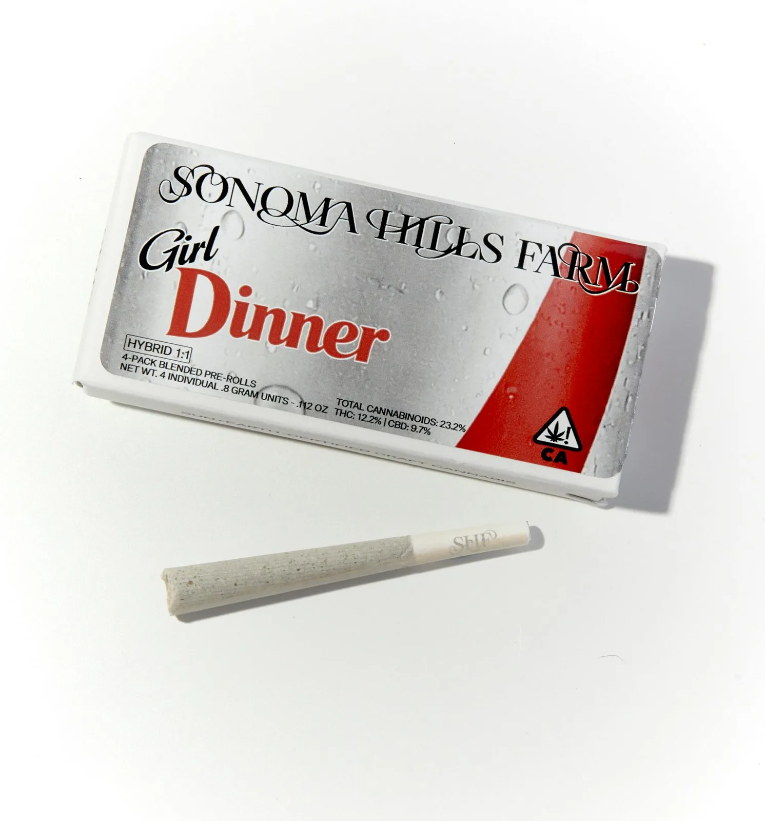 Girl Dinner Blend (1:1, THC:CBD) - 4 Pack Pre-Rolls, .8g ea, 3.2g total