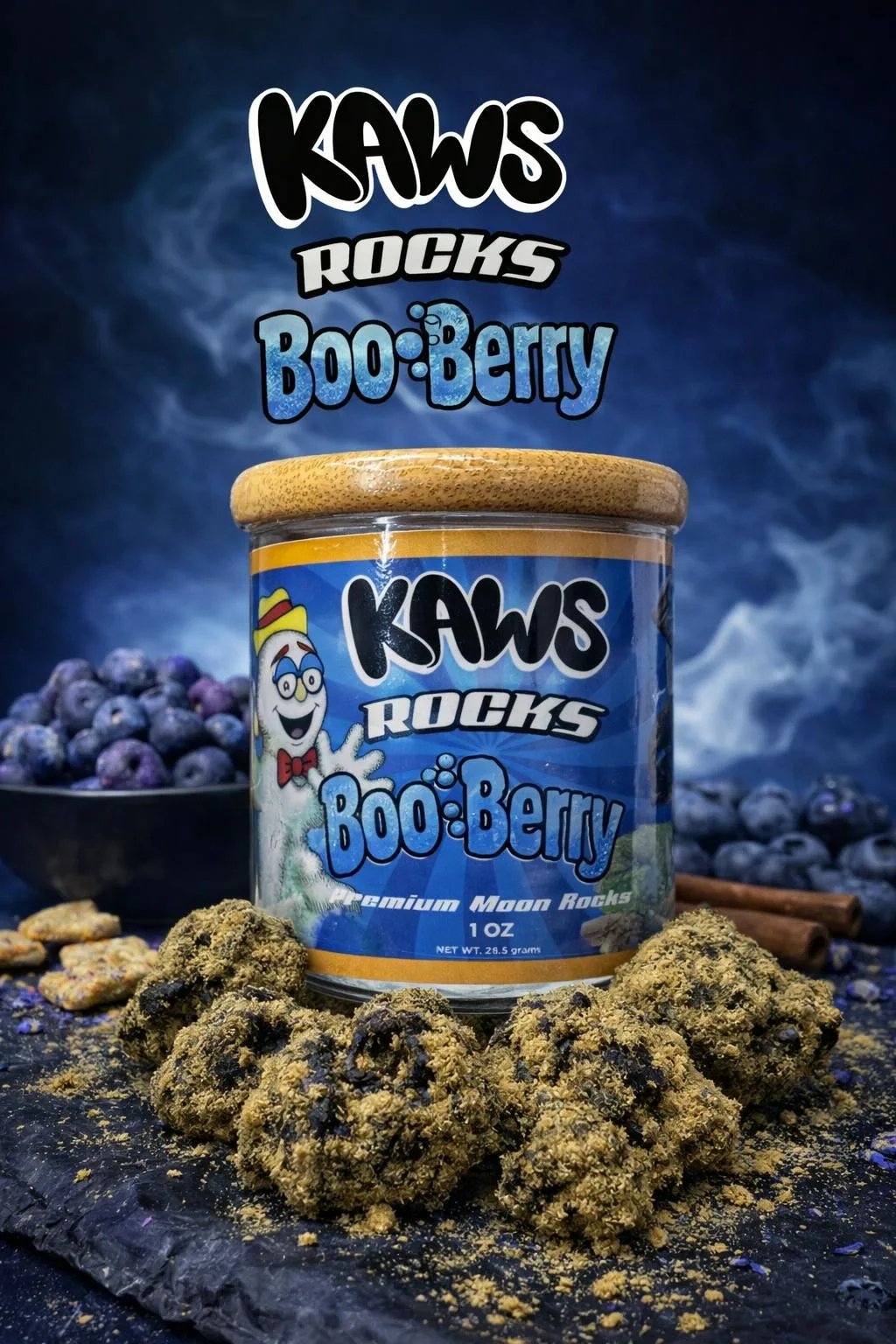 KAWS ROCKS | BOO-BERRY (1OZ MOONROCKS)