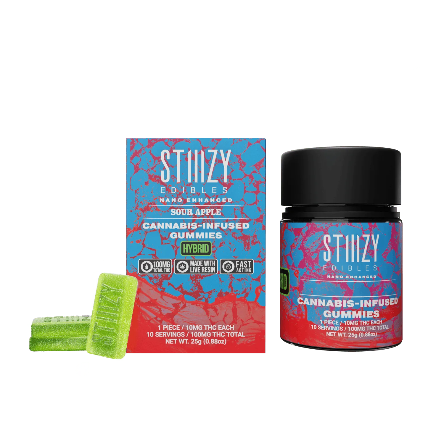 SOUR APPLE NANO 100MG GUMMIES