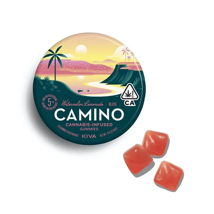 Kiva Camino Gummies - Watermelon Lemonade "Bliss" (100mg)