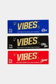 Vibes Rolling Papers W/Tips ULTRATHIN