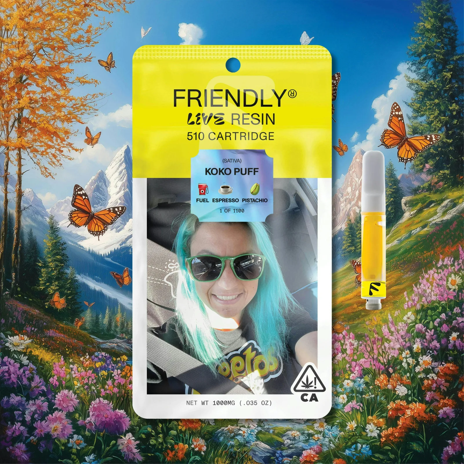Friendly Brand | Koko Puff | Live Resin Cartridge | 1g