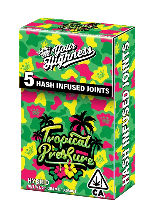 Tropical Pressure – Live Hash Infused Pre-Rolls (5 Pack)