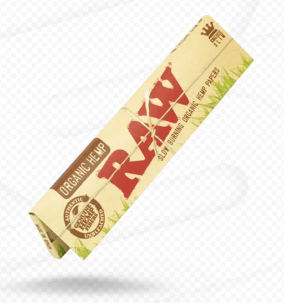 Raw King Size Slim Organic Hemp Rolling Papers 32 Count