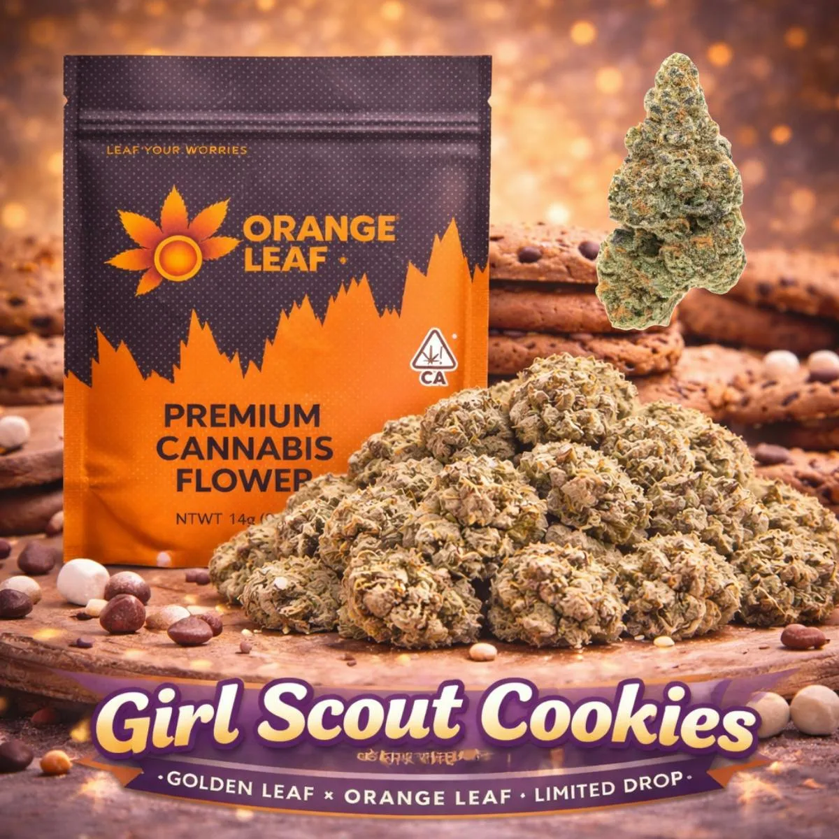 Golden Leaf × Orange Leaf Girl Scout Cookies (GSC) (14g - ½ oz)