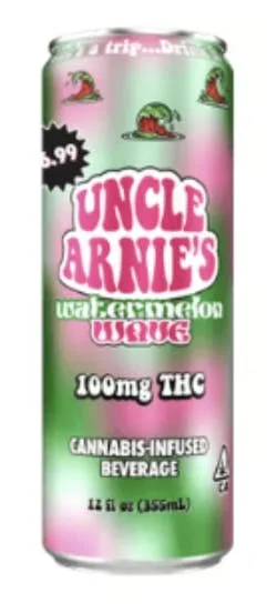 UNCLE ARNIES: Watermelon Wave 100mg/12oz (H)