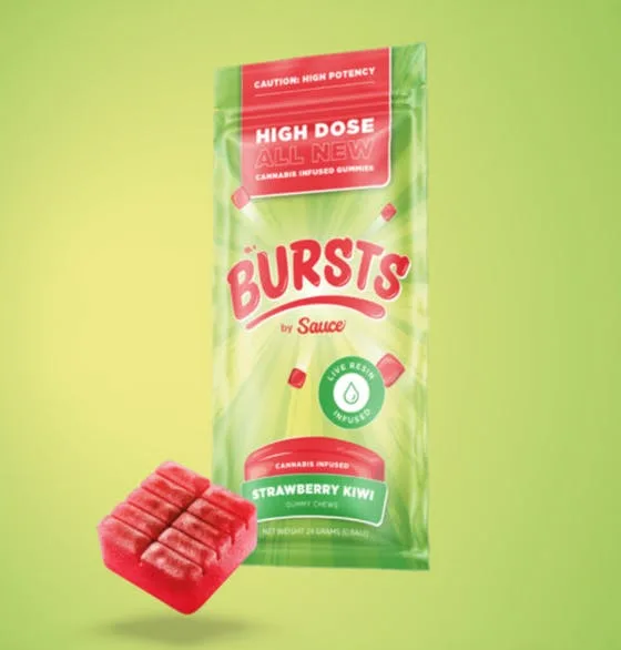 Strawberry Kiwi - 800MG Live Resin Infused Edibles (Sauce Bursts)